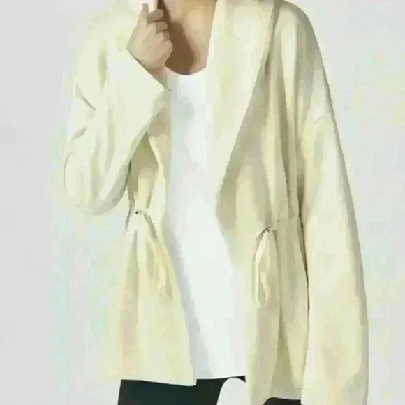 Fabletics Sage Coat with Shawl Collar-Ivory - Picture 5 of 5